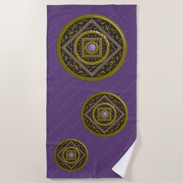 Serviette de plage Sagittarius Mandala (Devant)