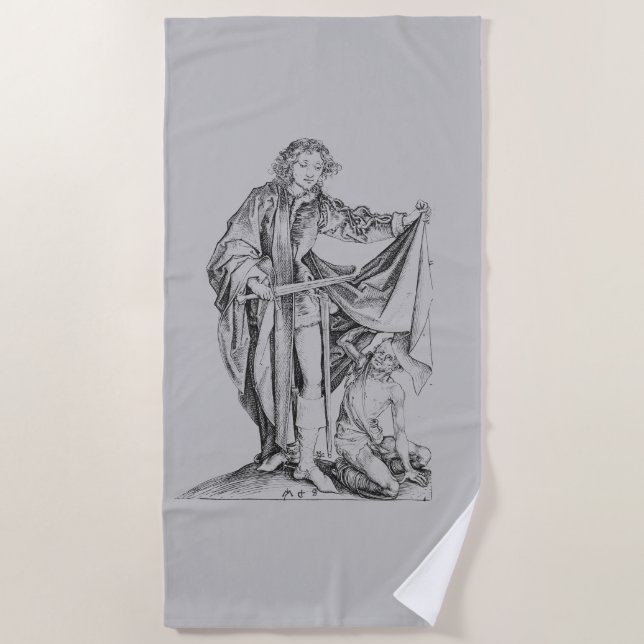Serviette De Plage Saint Martin avec un mendiant (Devant)
