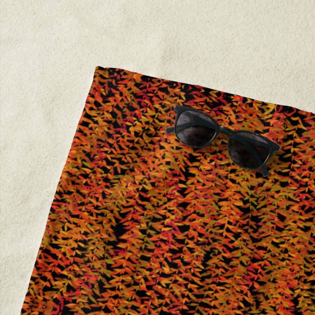 Serviette De Plage Saison d'automne Changement de couleurs Feuillage  (En situation)