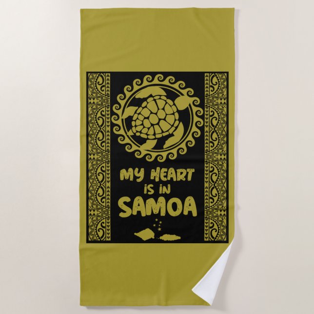Serviette De Plage Samoa île (Devant)