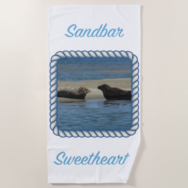 Serviette de plage Sandbar Sweethearts (Devant)