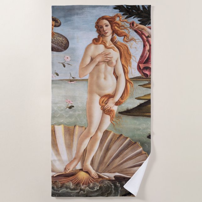 Serviette De Plage Sandro Botticelli - Naissance de Vénus (Devant)