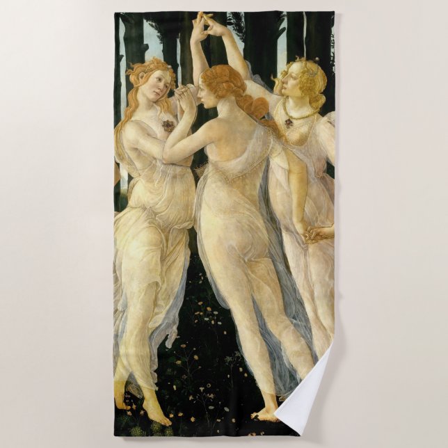 Serviette De Plage Sandro Botticelli "Primavera - Trois Graces" (Devant)