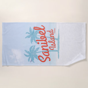 Serviette De Plage Sanibel Island Floride Golfe Côte Souvenir