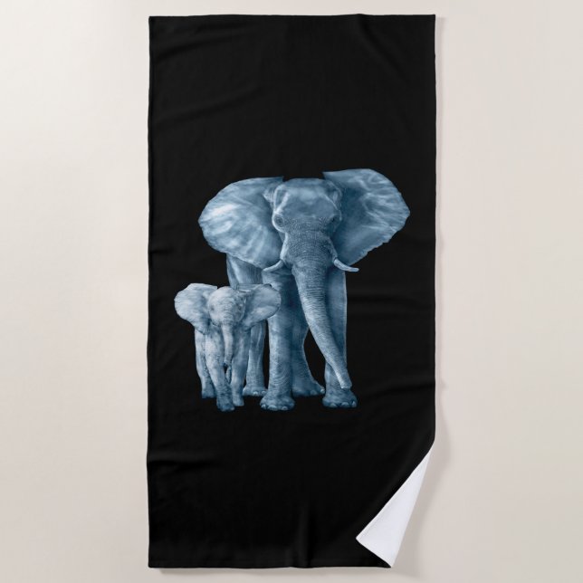 Serviette De Plage Save the Elephants Art Amoureux des animaux (Devant)