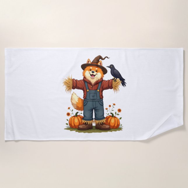 Serviette De Plage Scarecrow Samoyé Dog (Devant)