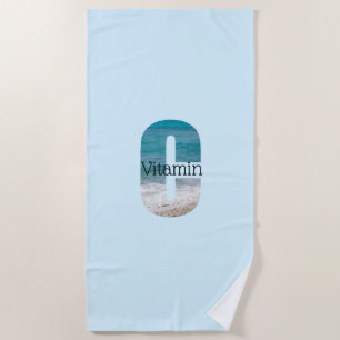 Serviette De Plage Scène de la plage de Vitamine C