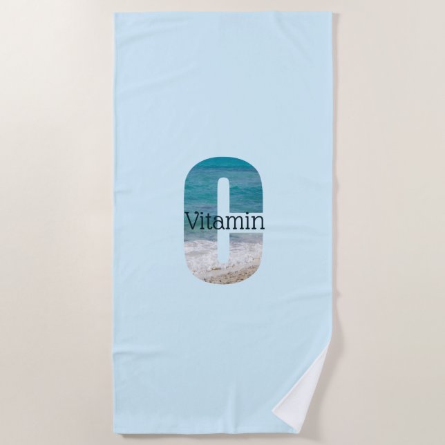 Serviette De Plage Scène de la plage de Vitamine C (Devant)