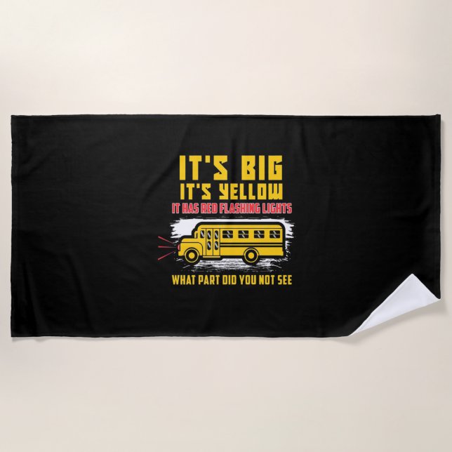 Serviette De Plage School Bus It Is Big (Devant)