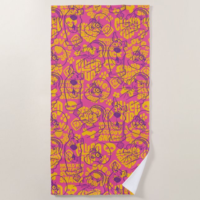 Serviette De Plage Scooby-Doo | Funky Flower Motif (Devant)