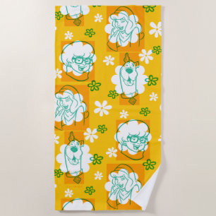 Serviette De Plage Scooby-Doo Modèle floral de caractère