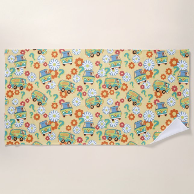 Serviette De Plage Scooby-Doo Mystery Motif de fleurs (Devant)