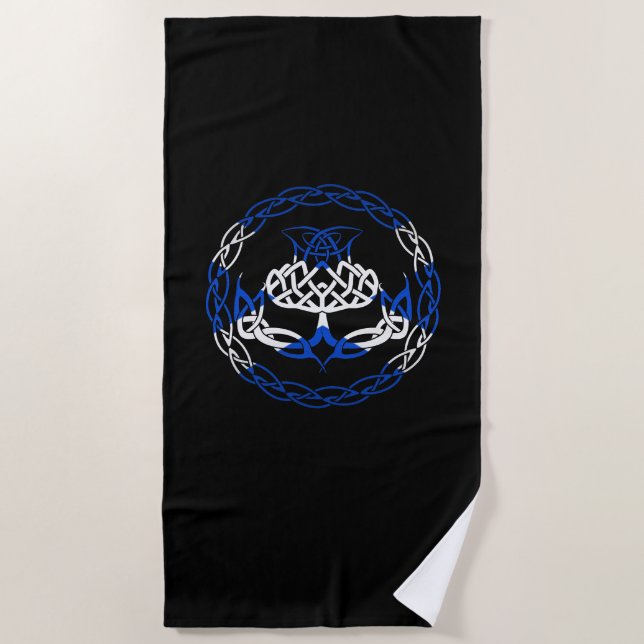 Serviette De Plage Scotland Flag Scottish Thistler (Devant)