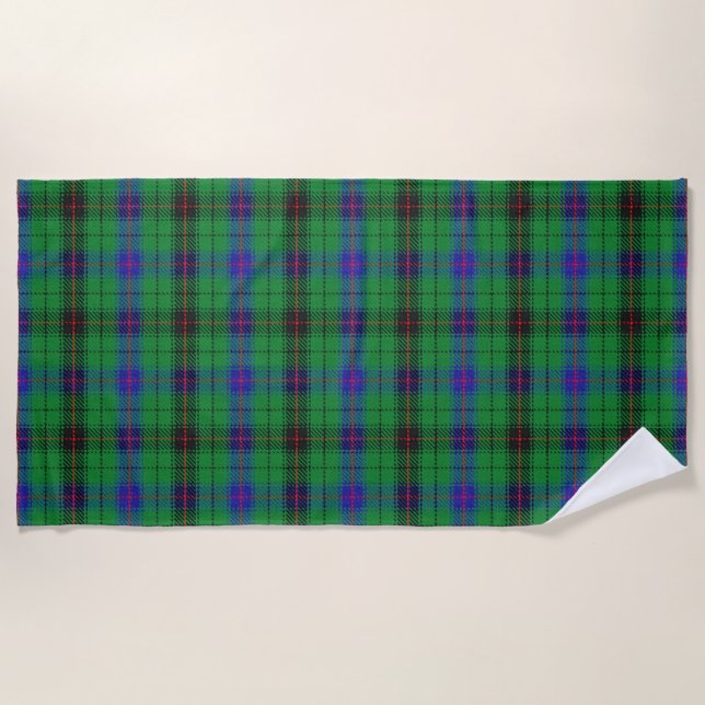 Serviette De Plage Scottish Accents Clan Davidson Tartan (Devant)