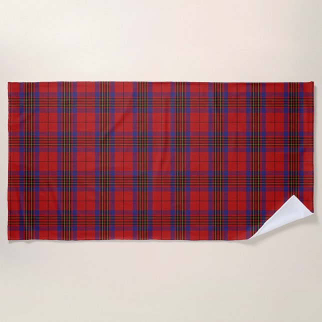 Serviette De Plage Scottish Accents Clan Leslie Red Tartan (Devant)