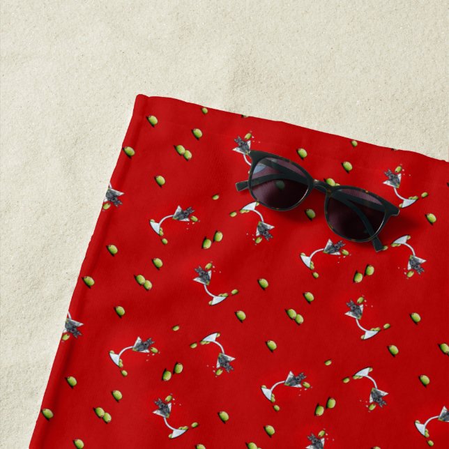 Serviette De Plage Scottish Martini (En situation)