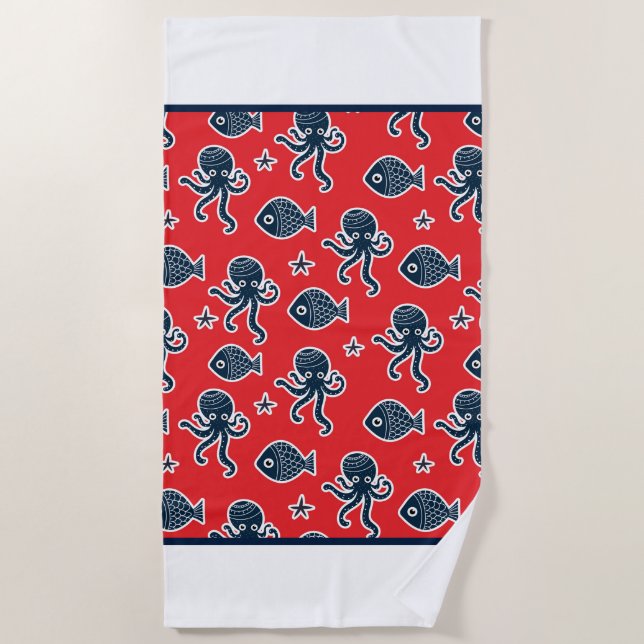 Serviette de plage - Sea Life (Devant)