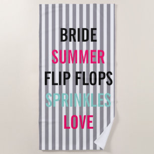 Serviette De Plage Seersucker Summer Bride Sprinkl Party