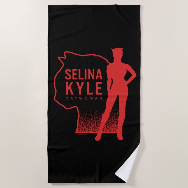 Serviette De Plage Selina Kyle Catwoman - logo (Devant)