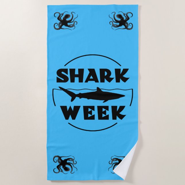 Serviette De Plage Semaine du requin (Devant)