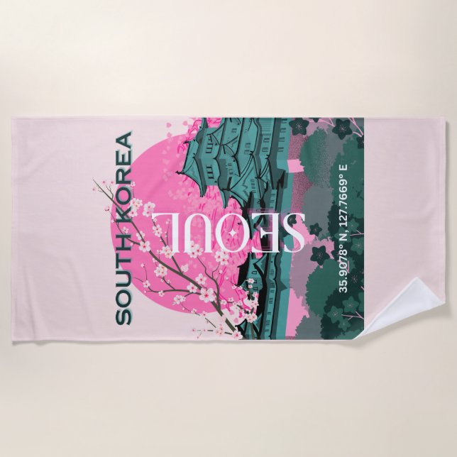 Serviette De Plage Séoul Corée du Sud (Devant)
