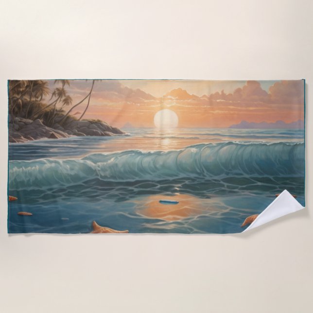 Serviette De Plage Serenity Beach Towers en bord de mer (Devant)