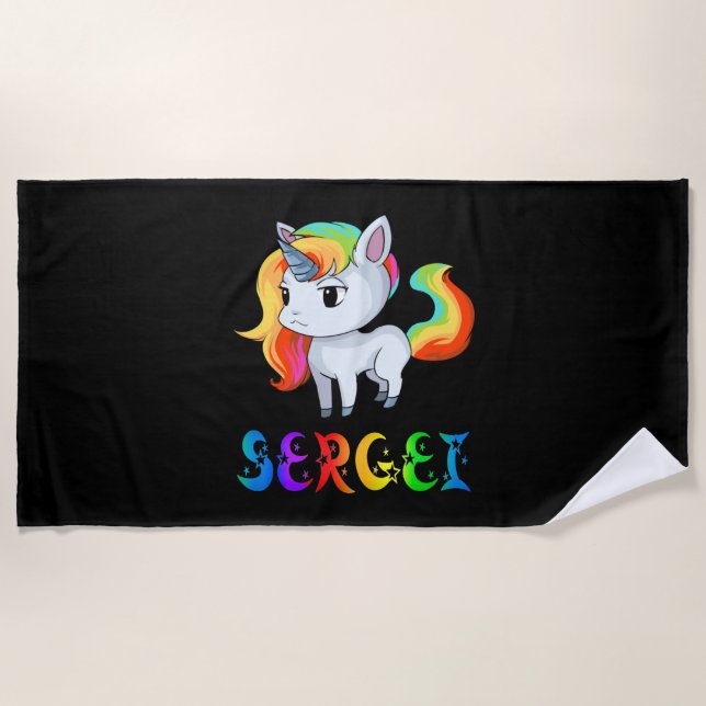 Serviette De Plage Sergei Unicorn (Devant)