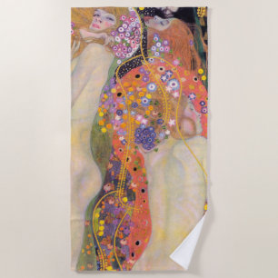Serviette De Plage Serpents d'eau, Gustav Klimt