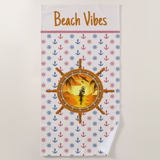 Serviette De Plage Serviette Vibes Plage (Devant)