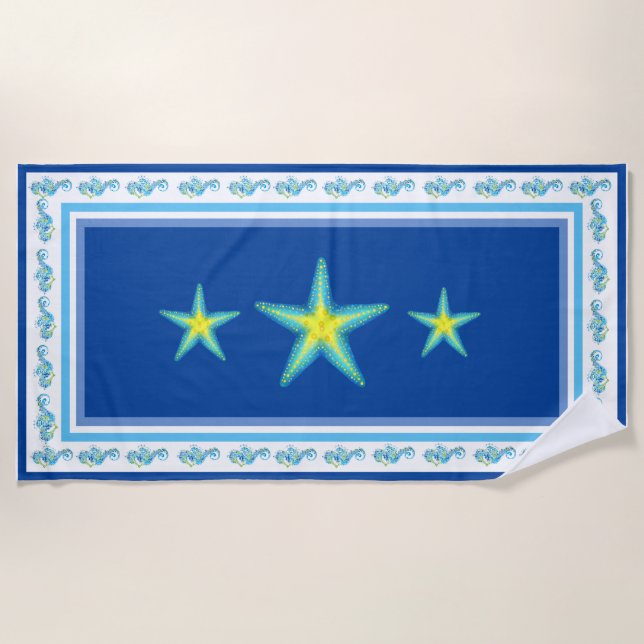 Serviette de plage Serviettes de plage Bleu royal  (Devant)