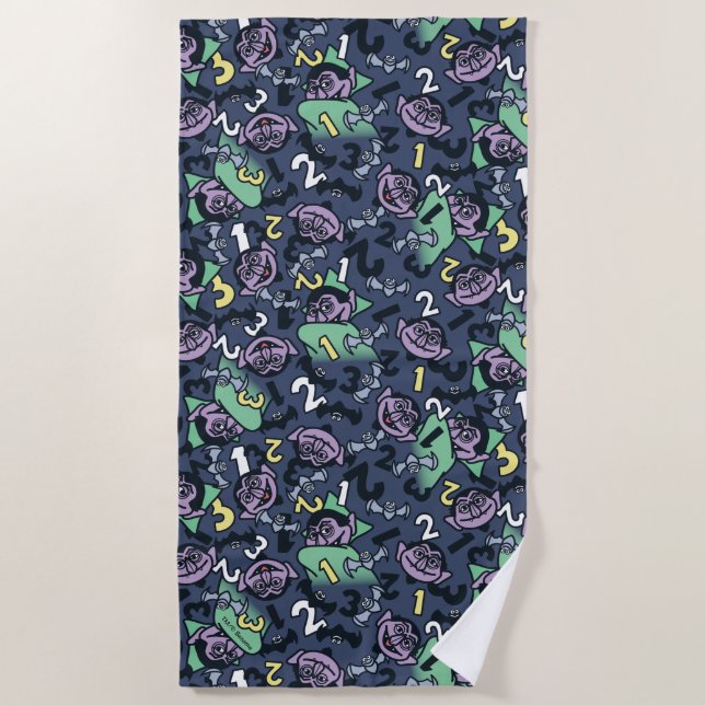 Serviette De Plage Sésame Sésame | Count von Count Doodle Motif (Devant)