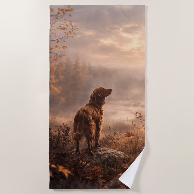 Serviette De Plage Setter irlandais (Devant)