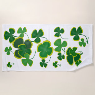 Serviette de plage shamrock