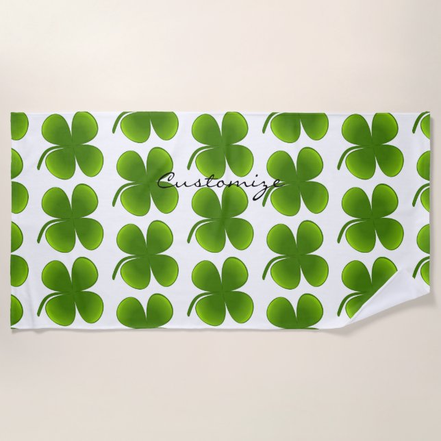 Serviette De Plage Shamrocks de la Saint Patrick Thunder_Cove (Devant)