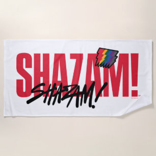 Serviette De Plage SHAZAM ! Furie des dieux Logo des boulons arc-en