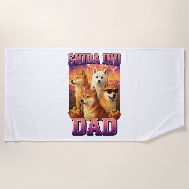 Serviette De Plage Shiba Inu (Devant)