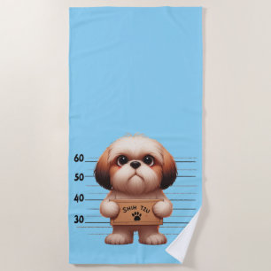 Serviette De Plage Shih Tzu vilain