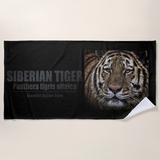 Serviette De Plage Siberian Tiger：Beach Towel (Devant)