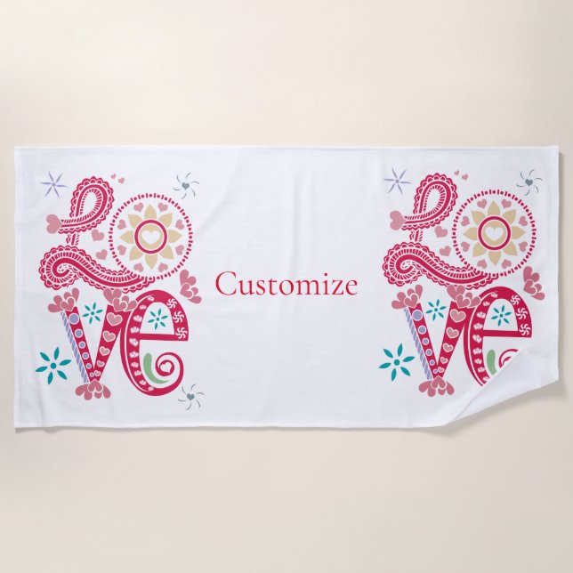 Serviette De Plage SIGNE D'AMOUR Super Hippie Thunder_Cove (Devant)