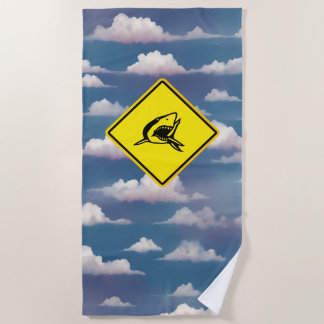 Serviette De Plage signe d'avertissement de requin