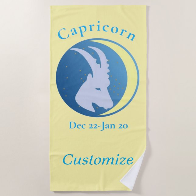 Serviette De Plage Signe du Capricorne Thunder_Cove (Devant)