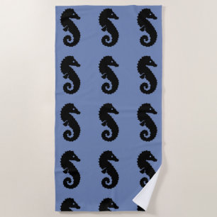 Serviette De Plage Silhouette d'hippocampe