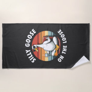 Serviette De Plage Silly Goose sur Loose Meditation Yoga Retro