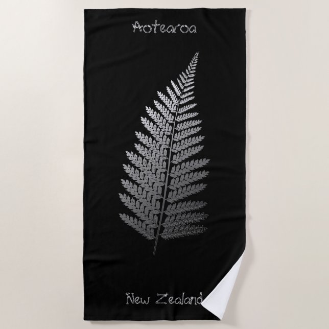 Serviette de plage Silver Fern (Devant)