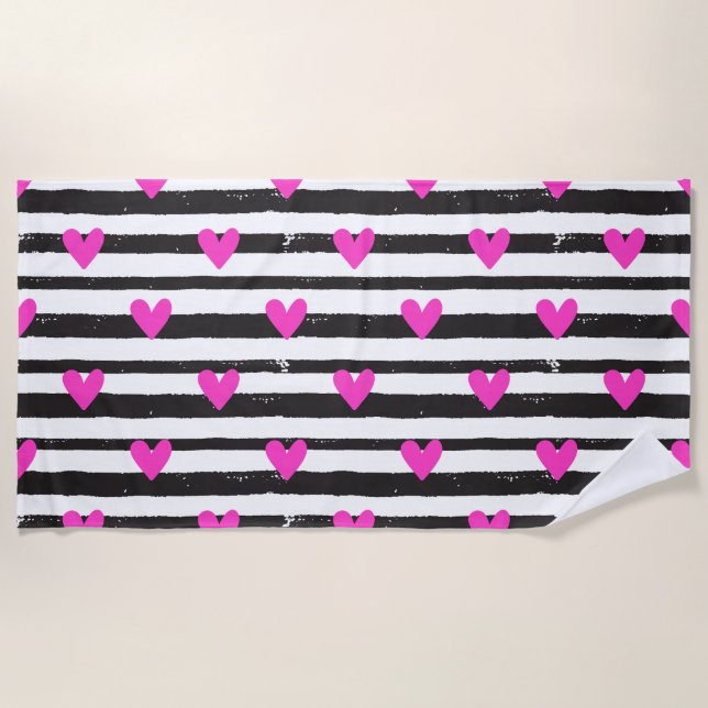 Serviette de plage Simple Chic pour la Saint-Valen (Devant)