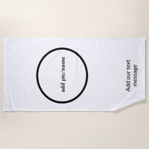 Serviette De Plage Simple minimal abstrait coloré ajoutez votre texte