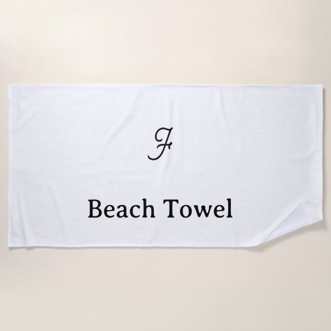 Serviette de plage simple personnalisée (Devant)