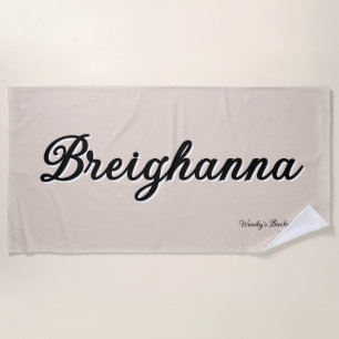 Serviette De Plage Simple Soirée de mariage tendance Noir + Beige