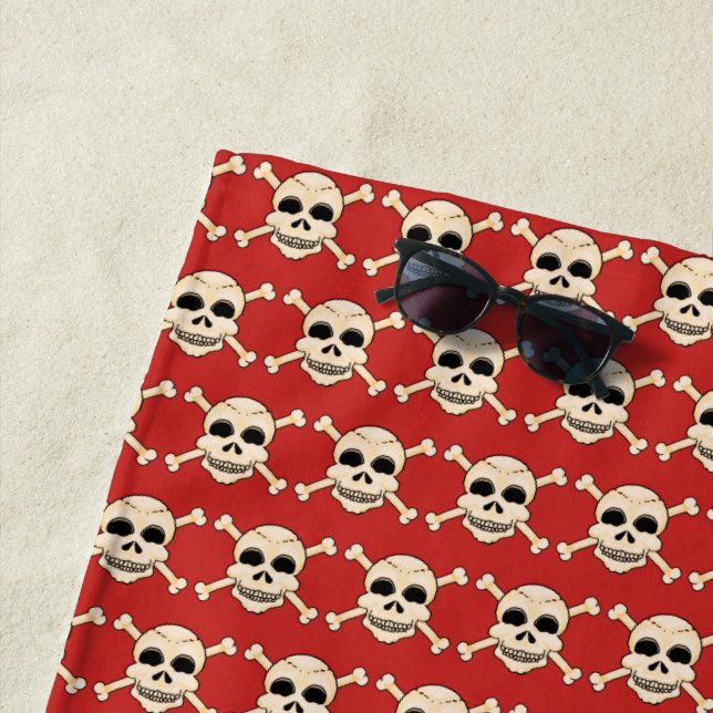 Serviette de plage Skull & Crossbones (En situation)