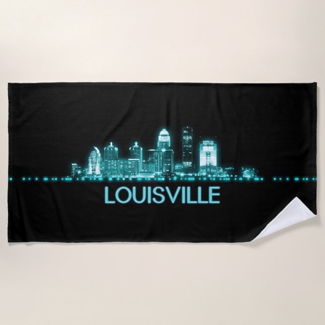 Serviette De Plage Skyline de Louisville (Devant)